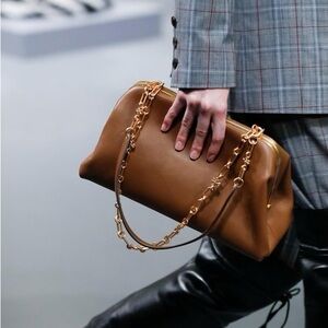 Tory Burch - Runway Item - Large Cleo Clasp/Pouch/ Kisslock Bag